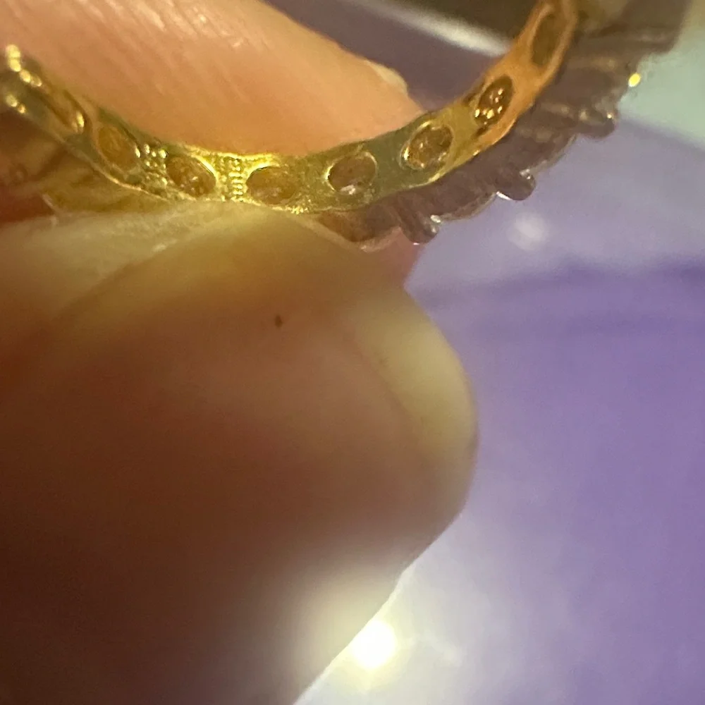 925 CZ Hoop Earrings - Picture 3 of 3